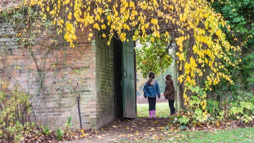 Visitors in the Flower Garden at Calke Abbey, Derbyshire
